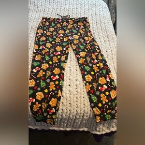 Festive Gingerbread Print Pajama Pants